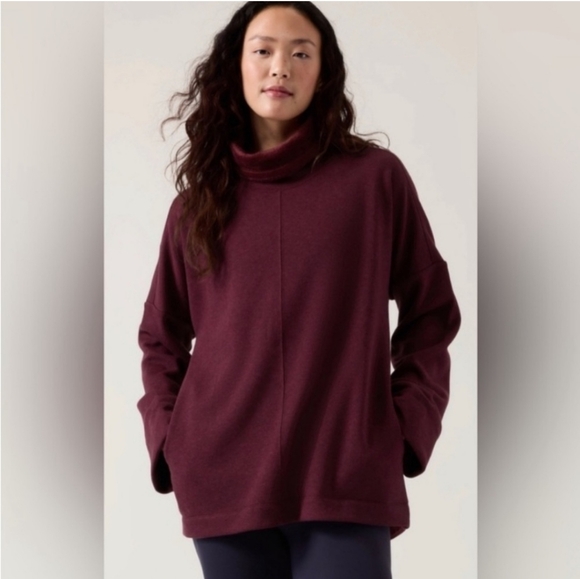 Athleta Sweaters - Athleta Cozy Karma Funnel Neck Sweatshirt Size XS